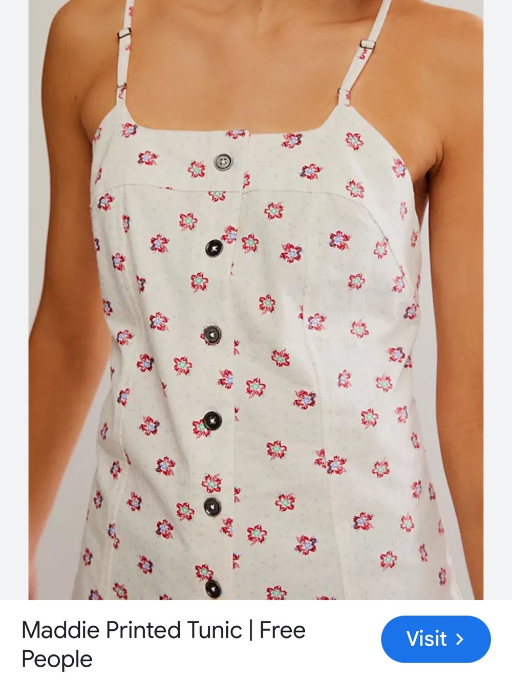 Free people Maddie Floral Print Sleeveless Top